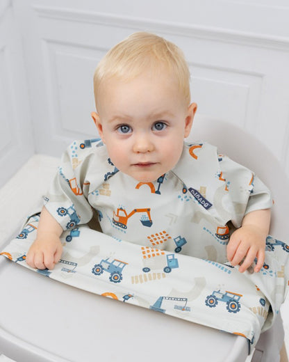 Bibado Short Sleeve Coverall Weaning Bib-Stain & Waterproof with Adjustable Straps-Little Loaders-For Infants