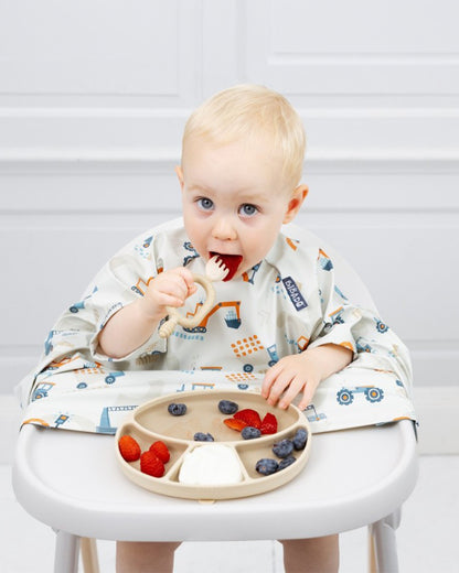 Bibado Short Sleeve Coverall Weaning Bib-Stain & Waterproof with Adjustable Straps-Little Loaders-For Infants