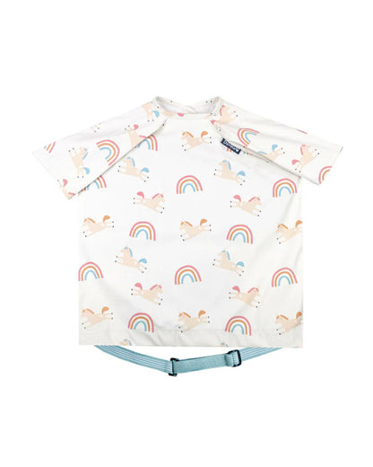 Bibado Short Sleeve Coverall Weaning Bib-Stain & Waterproof with Adjustable Straps-Fairytale-For Infants