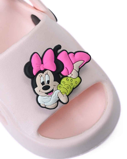 Yellow Bee Pastel Pink Disney Minnie Mouse Sandals-Rotating Charm-For Infants