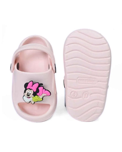 Yellow Bee Pastel Pink Disney Minnie Mouse Sandals-Rotating Charm-For Infants