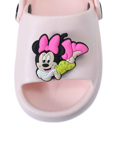 Yellow Bee Pastel Pink Disney Minnie Mouse Sandals-Rotating Charm-For Infants