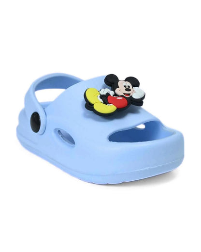 Yellow Bee Light Blue Disney Mickey Mouse Sandals-Rotating Charm-For Infants