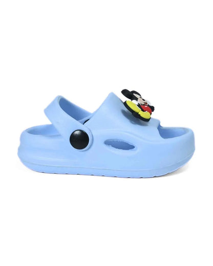 Yellow Bee Light Blue Disney Mickey Mouse Sandals-Rotating Charm-For Infants