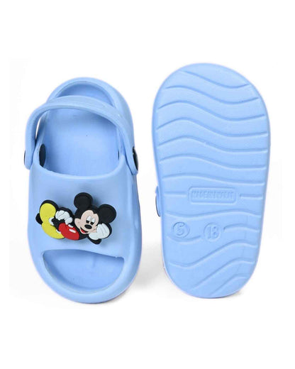 Yellow Bee Light Blue Disney Mickey Mouse Sandals-Rotating Charm-For Infants