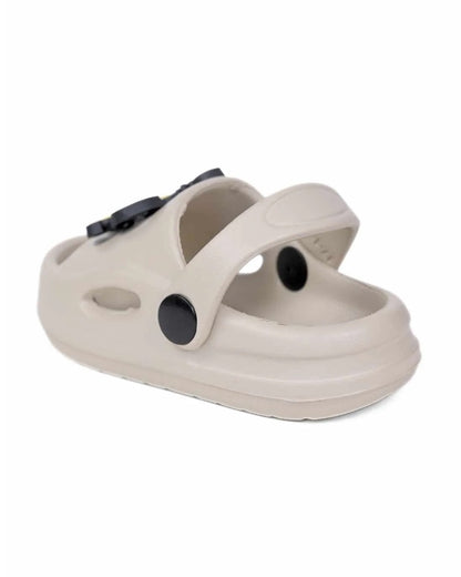 Yellow Bee Beige Simba Sandals-Sun & Logo Charm-For Infants