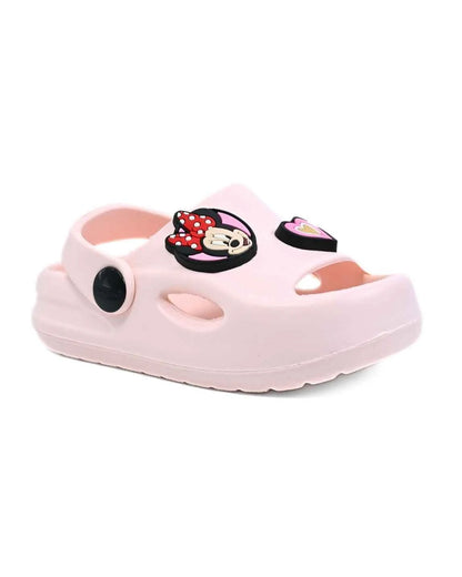 Yellow Bee Pink Disney Minnie Mouse Sandals-Gem & Heart Charms-For Infants