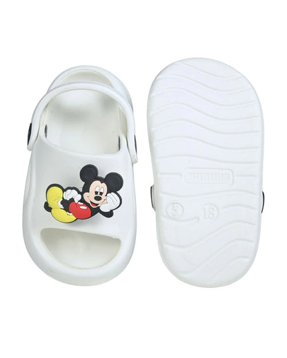 Yellow Bee White Disney Mickey Mouse Sandal-Rotating Charms-For Infants