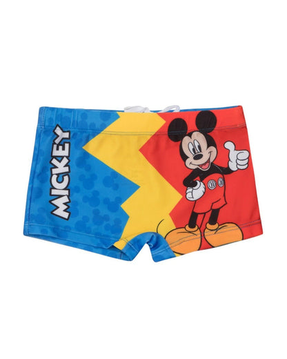 Yellow Bee Multicolor Swimming Shorts-Mickey Mouse Graphic Print-Polyester-For Infants