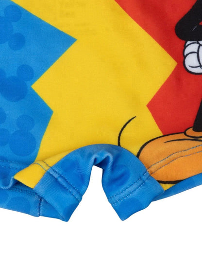 Yellow Bee Multicolor Swimming Shorts-Mickey Mouse Graphic Print-Polyester-For Infants
