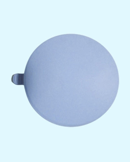 Theoni Stainless Steel Snack Cup with Removable Silicone Food Catcher & Travel Lid-Spill-Proof & Dishwasher Safe-Blue-300ml