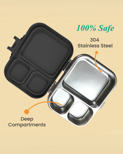 Theoni Bento Joy Lunchbox-3 Compartment-Leakproof & BPA-Free-Milo