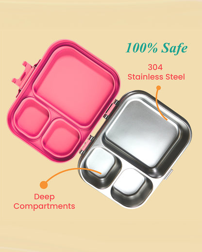 Theoni Bento Joy Lunchbox-3 Compartment-Leakproof & BPA-Free-Winx