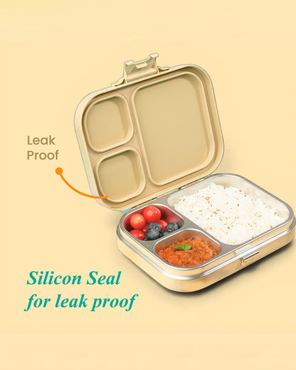 Theoni Bento Joy Lunchbox-3 Compartment-Leakproof & BPA-Free-Crumbl