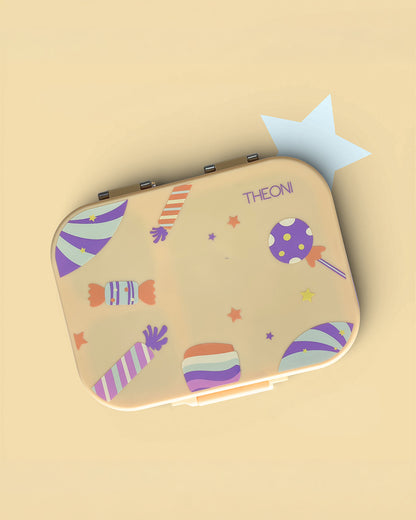 Theoni Bento Joy Lunchbox-3 Compartment-Leakproof & BPA-Free-Crumbl