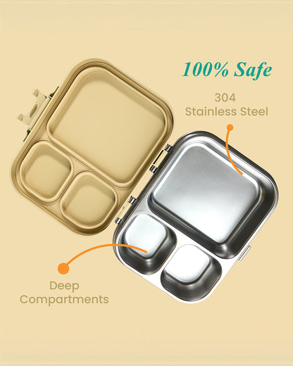 Theoni Bento Joy Lunchbox-3 Compartment-Leakproof & BPA-Free-Crumbl