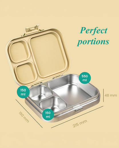 Theoni Bento Joy Lunchbox-3 Compartment-Leakproof & BPA-Free-Crumbl