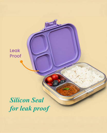 Theoni Bento Joy Lunchbox-3 Compartment-Leakproof & BPA-Free-Pixi