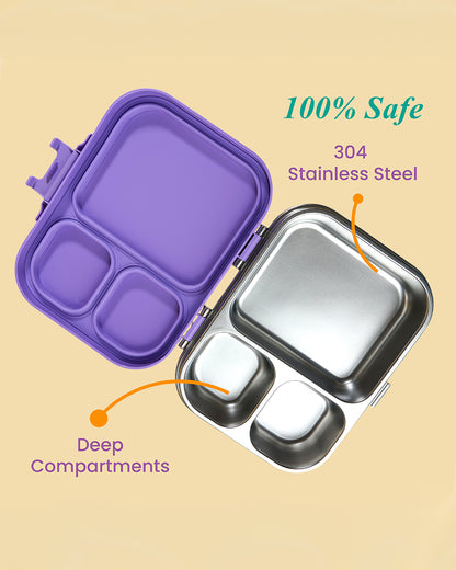 Theoni Bento Joy Lunchbox-3 Compartment-Leakproof & BPA-Free-Pixi
