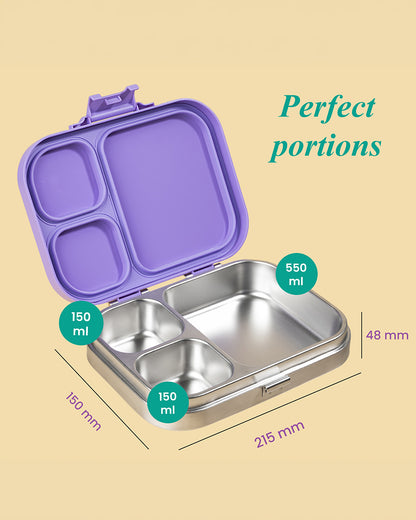Theoni Bento Joy Lunchbox-3 Compartment-Leakproof & BPA-Free-Pixi