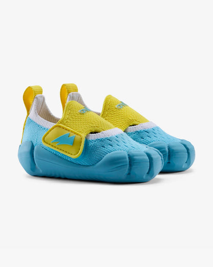 Aretto Cyan Blue InfiKnit Velcro Shoes-Sunny Splash-Designed for Growing Feet-For Infants