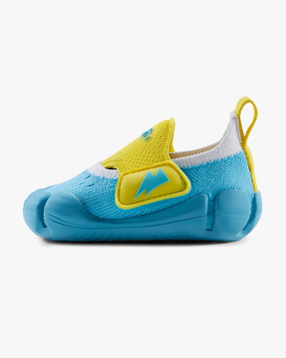 Aretto Cyan Blue InfiKnit Velcro Shoes-Sunny Splash-Designed for Growing Feet-For Infants
