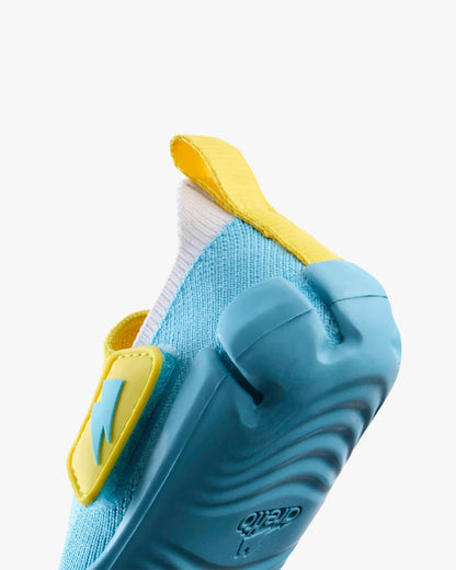 Aretto Cyan Blue InfiKnit Velcro Shoes-Sunny Splash-Designed for Growing Feet-For Infants