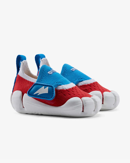 Aretto Red InfiKnit Velcro Shoes-Captain A-Designed for Growing Feet-For Infants