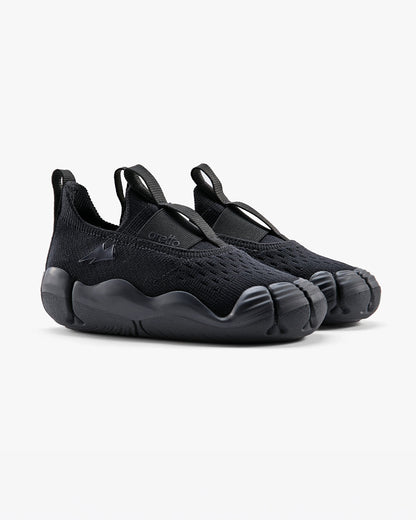 Aretto Black InfiKnit Slip On Shoes-Solid-Designed for Growing Feet-For Infants
