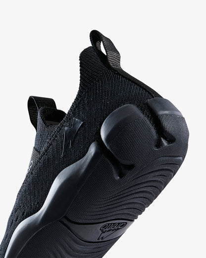 Aretto Black InfiKnit Slip On Shoes-Solid-Designed for Growing Feet-For Infants