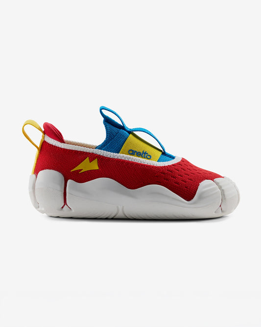Aretto Red InfiKnit Slip On Shoes-Color Pop-Designed for Growing Feet-For Infants