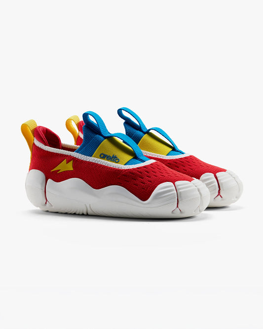 Aretto Red InfiKnit Slip On Shoes-Color Pop-Designed for Growing Feet-For Infants
