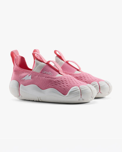 Aretto Peach Pink InfiKnit Slip On Shoes-Candy Floss-Designed for Growing Feet-For Infants