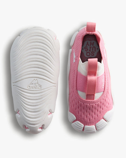 Aretto Peach Pink InfiKnit Slip On Shoes-Candy Floss-Designed for Growing Feet-For Infants