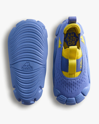 Aretto Cobalt Blue InfiKnit Slip On Shoes-Aster Bloom-Designed for Growing Feet-For Infants