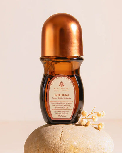 Baby Forest Nanhi Rahat Tummy Roll On-Colic Relief-Made with Traditional Digestive Comfort Oils-For Infants