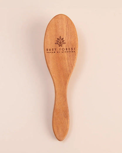 Baby Forest Sunehere Resham Neem Wood Comb for Kids-Soft Rounded Bristles-Gentle Scalp Massage & Hair Grooming