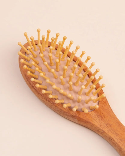 Baby Forest Sunehere Resham Neem Wood Comb for Kids-Soft Rounded Bristles-Gentle Scalp Massage & Hair Grooming