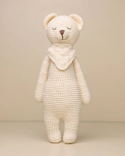 Baby Forest Crochet Karigari Cuddly Teddy Soft Toy-Perfect For Snuggles-Helps in Sensory Development-Plush Cuddly Toy for Newborn
