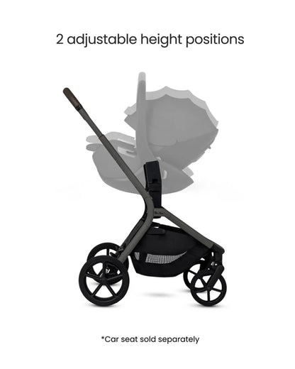 Silver Cross Breez Stroller-Height Adjustable, Reversible & Flat Reclining Seat-Adjustable Parent Handle Bar-One Hand Fold Even With Carry Cot Attached-2 Years Warranty-For 0 to 4Y (Upto 22 kg)-Pewter