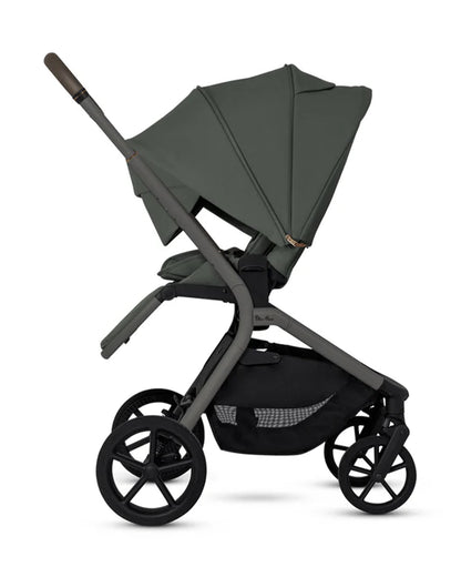 Silver Cross Breez Stroller-Height Adjustable, Reversible & Flat Reclining Seat-Adjustable Parent Handle Bar-One Hand Fold Even With Carry Cot Attached-2 Years Warranty-For 0 to 4Y (Upto 22 kg)-Pewter