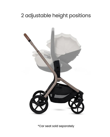 Silver Cross Breez Stroller-Height Adjustable, Reversible & Flat Reclining Seat-Adjustable Parent Handle Bar-One Hand Fold Even With Carry Cot Attached-2 Years Warranty-For 0 to 4Y (Upto 22 kg)-Champagne