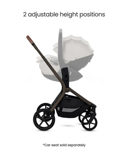 Silver Cross Breez Stroller-Height Adjustable, Reversible & Flat Reclining Seat-Adjustable Parent Handle Bar-One Hand Fold Even With Carry Cot Attached-2 Years Warranty-For 0 to 4Y (Upto 22 kg)-Maple