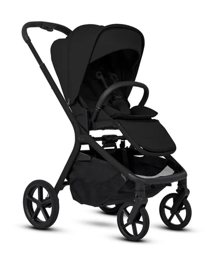 Silver Cross Breez Stroller-Height Adjustable, Reversible & Flat Reclining Seat-Adjustable Parent Handle Bar-One Hand Fold Even With Carry Cot Attached-2 Years Warranty-For 0 to 4Y (Upto 22 kg)-Onyx