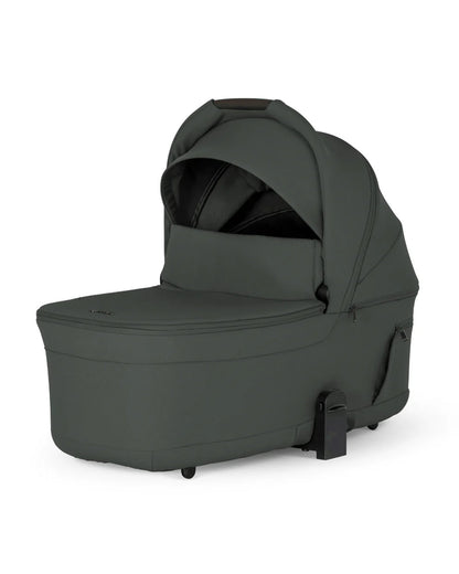 Silver Cross Breez Carry Cot-Folds With the Stroller-Overnight Sleep Approved-No Adapters Required-Extendable & UPF 50+ Canopy-For 0 to 6M (Upto 9 kg)-Pewter