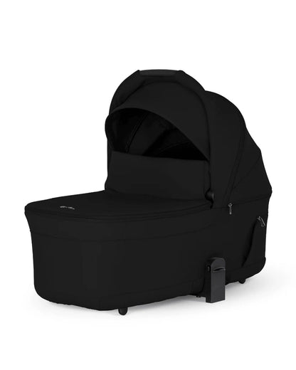 Silver Cross Breez Carry Cot-Folds With the Stroller-Overnight Sleep Approved-No Adapters Required-Extendable & UPF 50+ Canopy-For 0 to 6M (Upto 9 kg)-Onyx