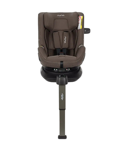 Nuna Pruu Baby Car Seat-Convertible Car Seat-360 Degree Rotation-10 Position Reclining Seat-Integrated Rebound Bar to Minimize Rotation During Impact-2 Years Warranty-For 0 to 4Y (Upto 19Kg)-Chestnut