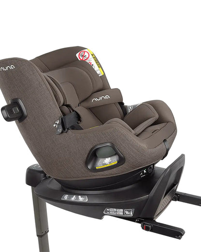 Nuna Pruu Baby Car Seat-Convertible Car Seat-360 Degree Rotation-10 Position Reclining Seat-Integrated Rebound Bar to Minimize Rotation During Impact-2 Years Warranty-For 0 to 4Y (Upto 19Kg)-Chestnut