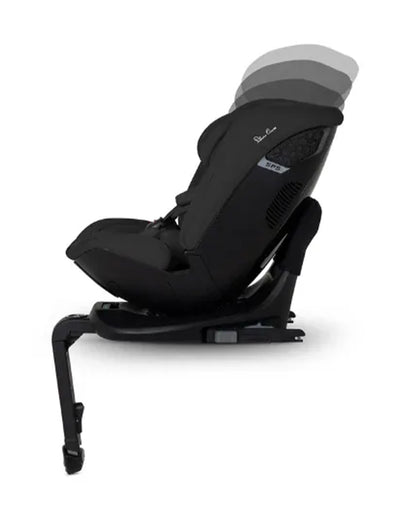 Silver Cross Motion 3 All Size 360 Baby Car Seat-Convertible (Front & Rear Facing)-2026 Model-New Waffle Jersey Fabric for Enhanced Airflow-Includes Sunshade, Summer Liner & Seatbelt Pad-3 Position Recline-From 0 to 12Y-Iconic Black
