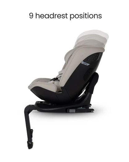 Silver Cross Motion 3 All Size 360 Baby Car Seat-Convertible (Front & Rear Facing)-2026 Edition-New Waffle Jersey Fabric for Enhanced Airflow-Includes Sunshade, Summer Liner & Seatbelt Pad-3 Position Recline-From 0 to 12Y-Natural Taupe